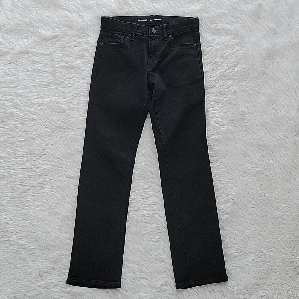 Old Navy Pants Bundle 3 Pairs Beige Chinos, Blue Jean, Black Jean Boys Size 14